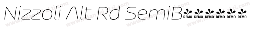 Nizzoli Alt Rd SemiB字体转换